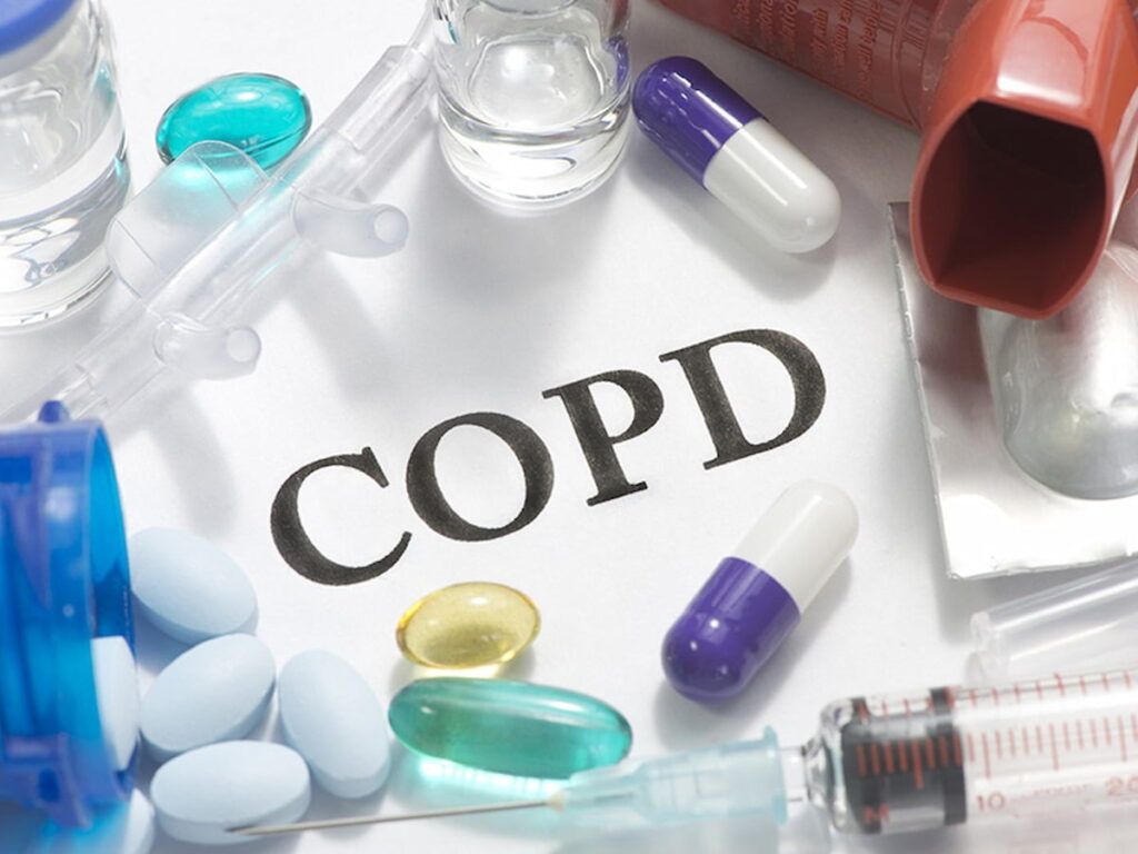 a collection of pills and the word "COPD"