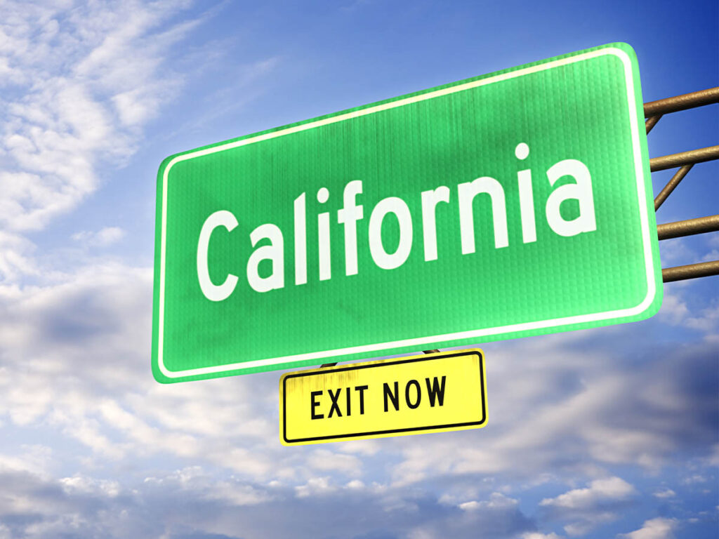 a road sign that says "california"