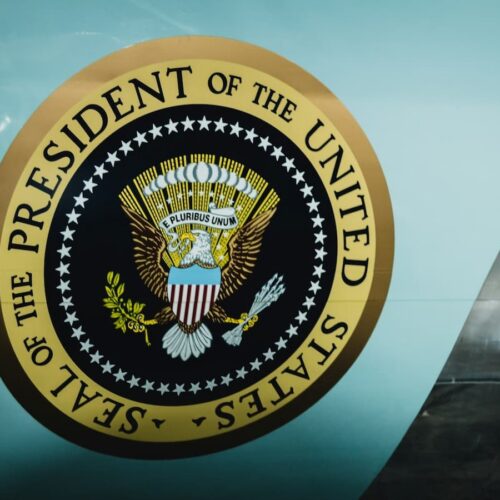 the presidential seal on air force one